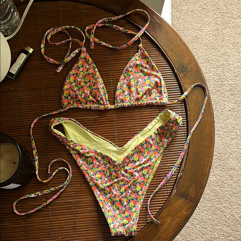 Frankie's Bikinis Floral Multicolor Bikini